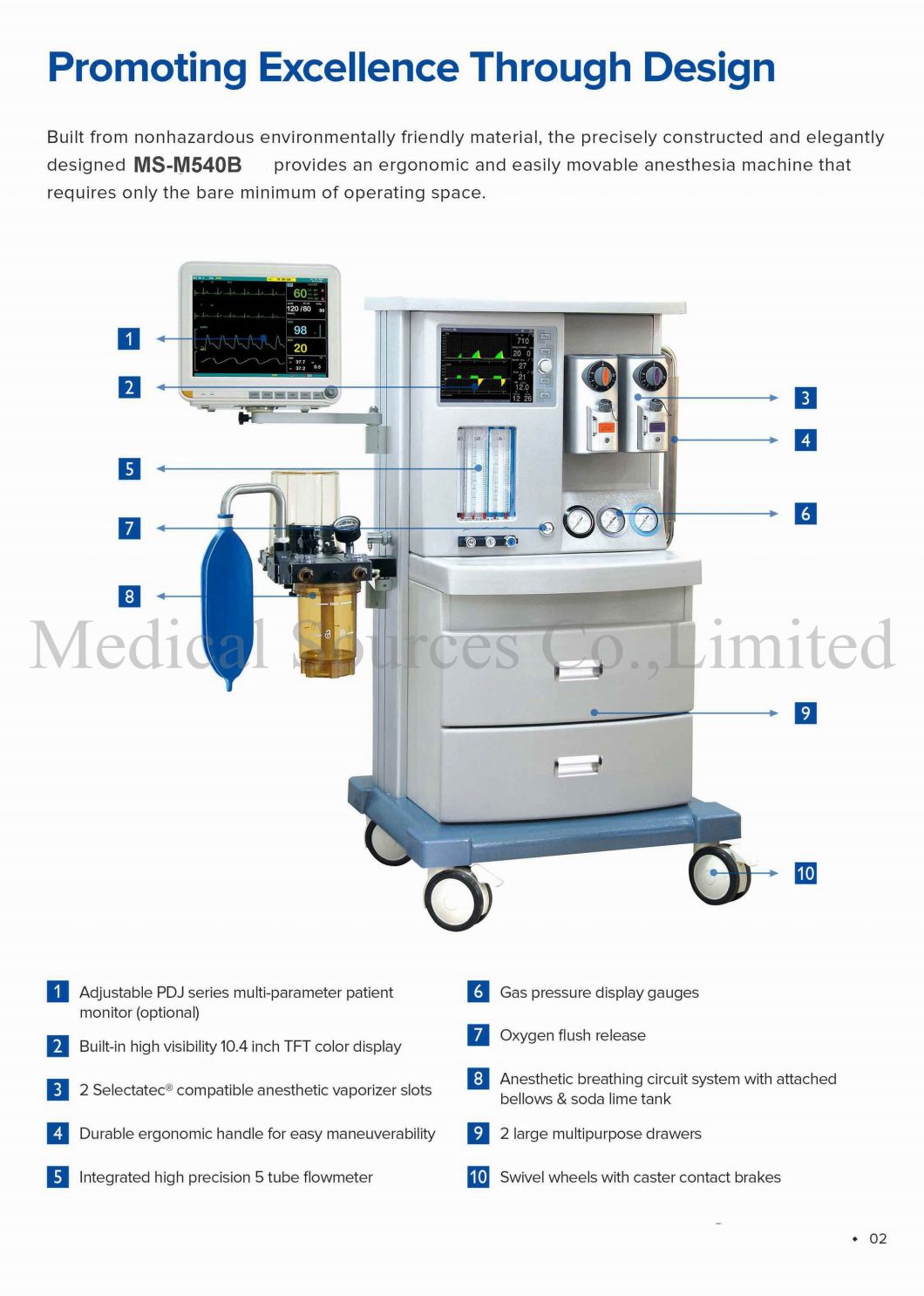 (MS-M540B) General Medical Anaesthesia/Anesthesia Machine - Buy ...